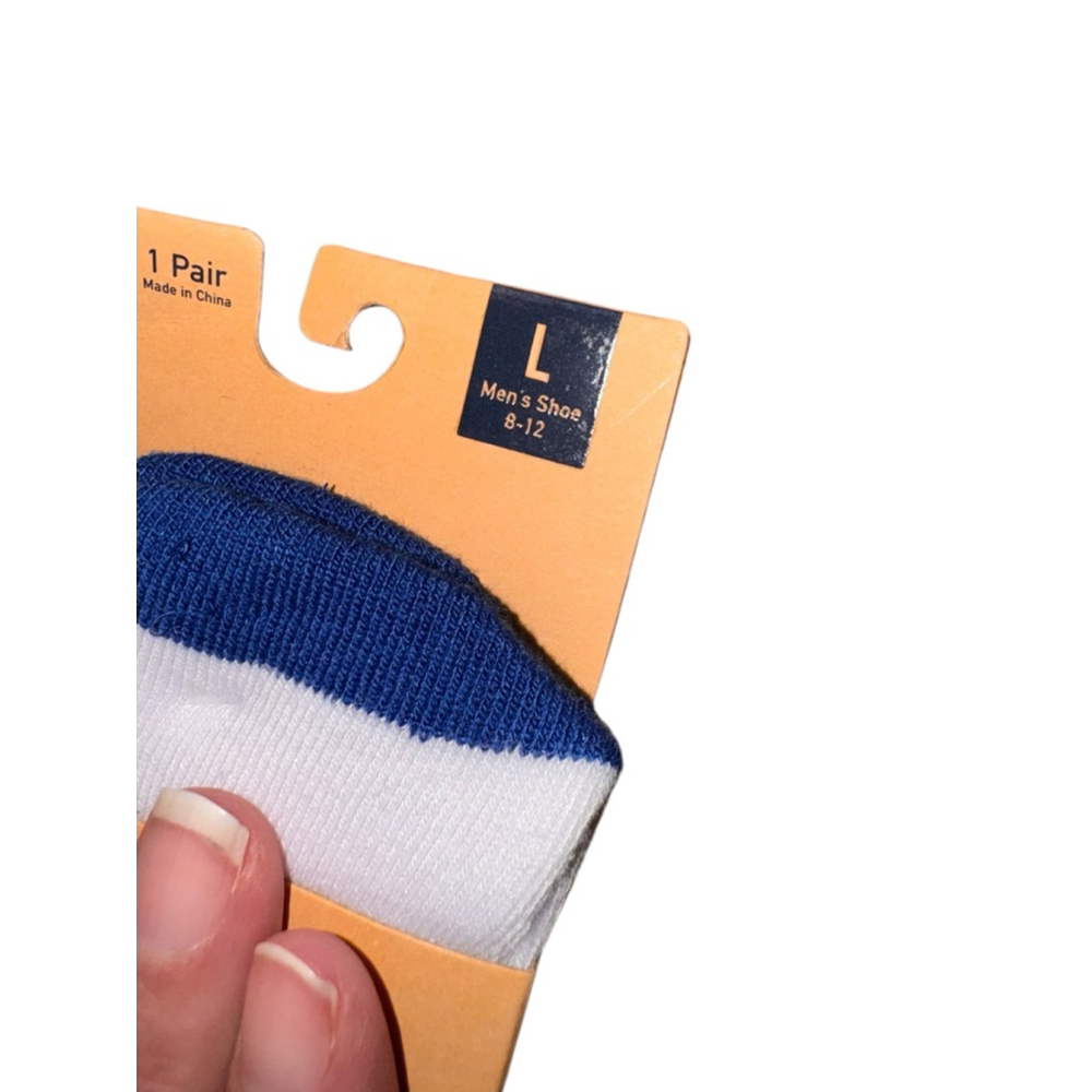 Men's Chubbies L White Blue Dinosaur Casual Socks - Picture 4 of 5